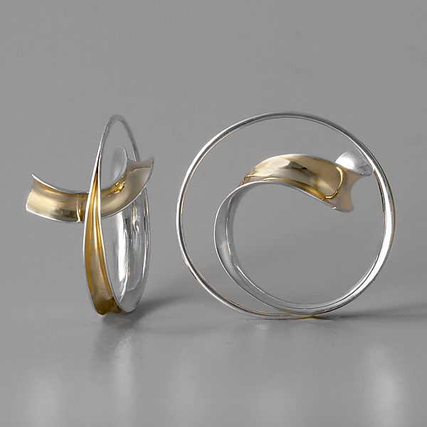Curls Earrings by Nancy Linkin Designs (Gold & Silver Earrings) | Artful Home Curls Earrings by Nancy Linkin Designs (Gold & Silver Earrings) | Artful Home