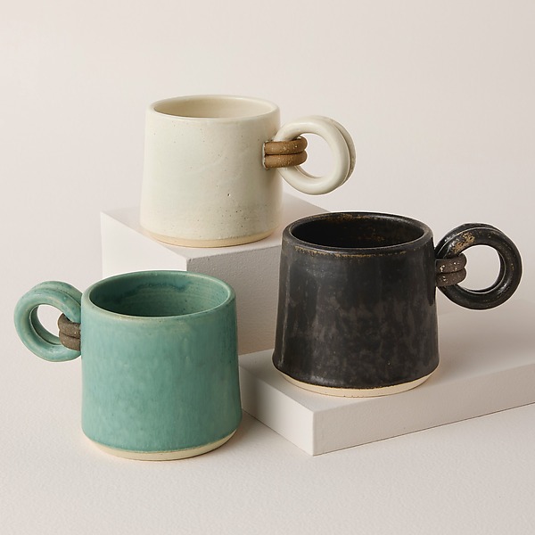 Tall Loop Handle Mug by Jan Schachter (Ceramic Mug) | Artful Home Tall Loop Handle Mug by Jan Schachter (Ceramic Mug) | Artful Home