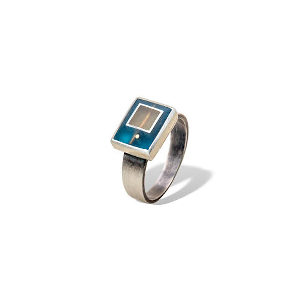 Square in Rectangle Ring by Eileen Sutton (Gold & Silver Ring) | Artful Home Square in Rectangle Ring by Eileen Sutton (Gold & Silver Ring) | Artful Home