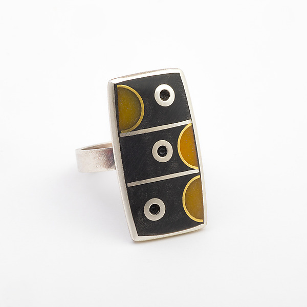 Rectangular Ring by Eileen Sutton (Silver & Resin Ring) | Artful Home Rectangular Ring by Eileen Sutton (Silver & Resin Ring) | Artful Home