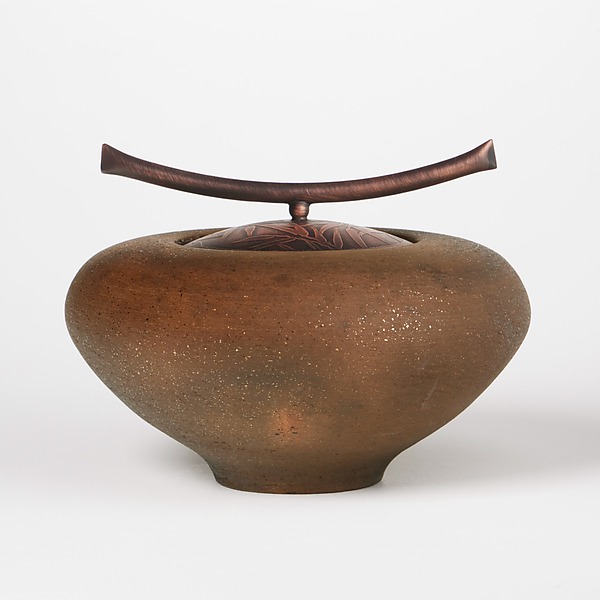 Mica Leaf and Vine Low Vessel by Carol Green (Ceramic Vessel) | Artful Home Mica Leaf and Vine Low Vessel by Carol Green (Ceramic Vessel) | Artful Home