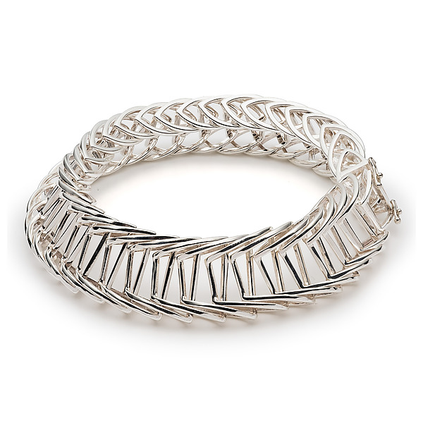 Large Optic Chain Bracelet by Patricia Madeja (Silver Bracelet) | Artful Home Large Optic Chain Bracelet by Patricia Madeja (Silver Bracelet) | Artful Home