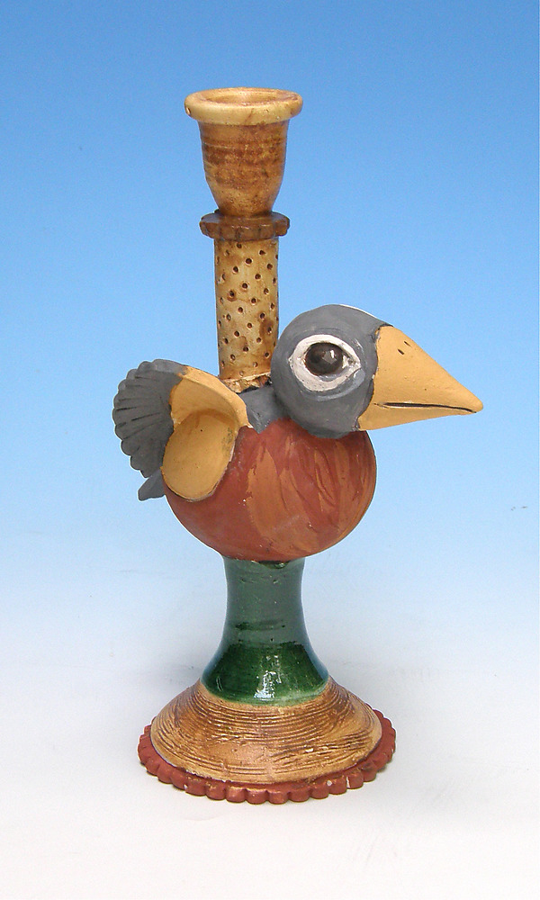 Robin Candlestick by Amy Goldstein-Rice (Ceramic Candleholder) | Artful Home Robin Candlestick by Amy Goldstein-Rice (Ceramic Candleholder) | Artful Home