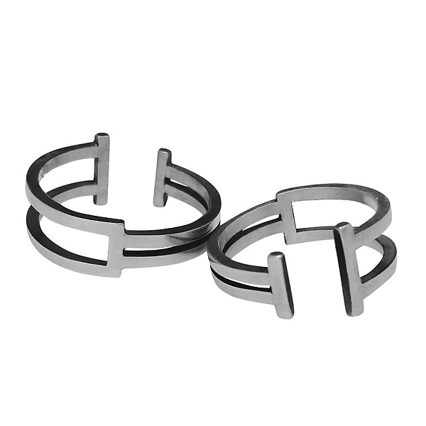 Boxed Circle Ring by Hilary Hachey (Silver Ring) | Artful Home Boxed Circle Ring by Hilary Hachey (Silver Ring) | Artful Home