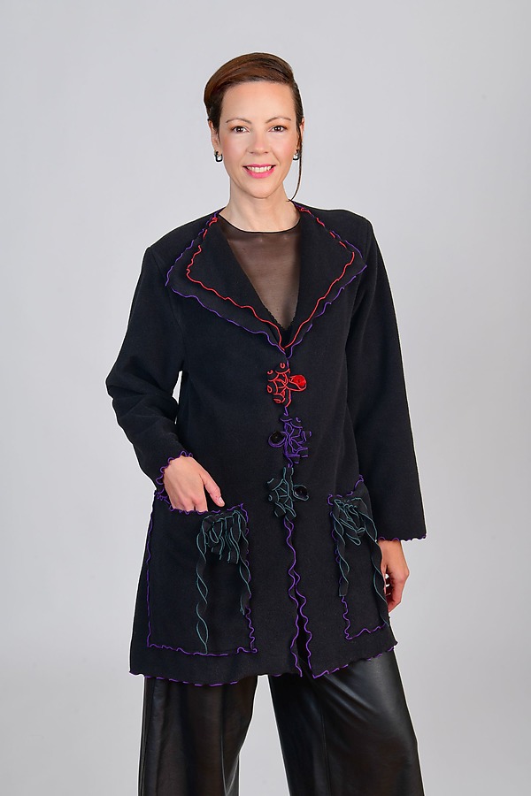 Fleece Loopy Coat by Giselle Shepatin (Woven Jacket) | Artful Home Fleece Loopy Coat by Giselle Shepatin (Woven Jacket) | Artful Home