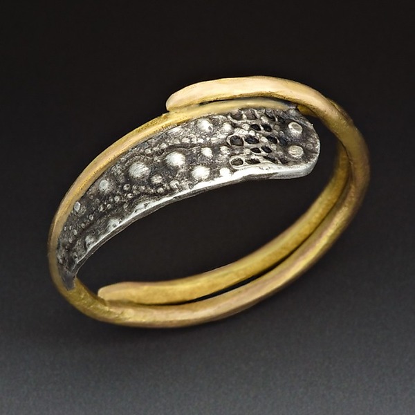 Urchin Ring by Peg Fetter (Gold & Silver Ring) | Artful Home Urchin Ring by Peg Fetter (Gold & Silver Ring) | Artful Home