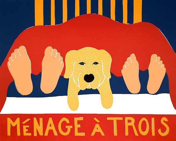 Menage a Trois by Stephen Huneck (Giclee Print) | Artful Home Menage a Trois by Stephen Huneck (Giclee Print) | Artful Home