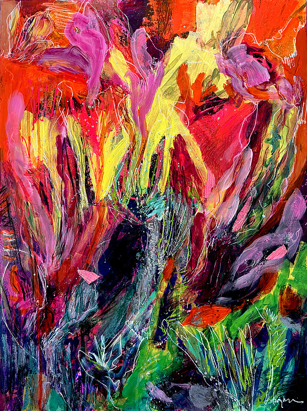 Everblooming by Dorothy Fagan (Mixed-Media Painting) | Artful Home Everblooming by Dorothy Fagan (Mixed-Media Painting) | Artful Home