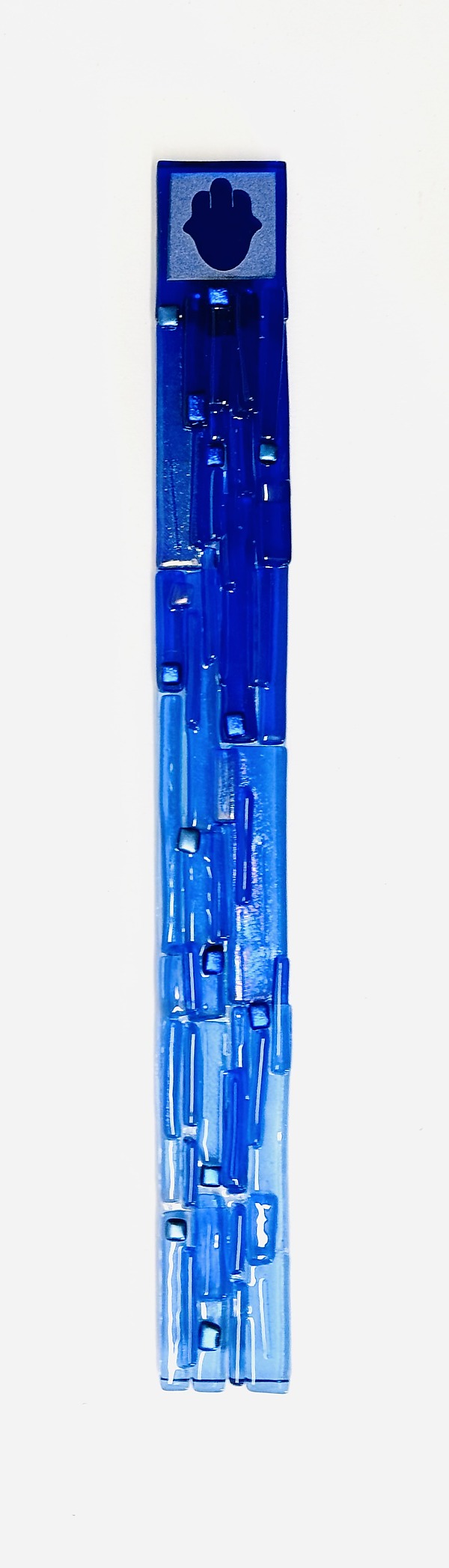 Blue Icicle Hamsa by Alicia Kelemen (Art Glass Wall Sculpture) | Artful Home Blue Icicle Hamsa by Alicia Kelemen (Art Glass Wall Sculpture) | Artful Home