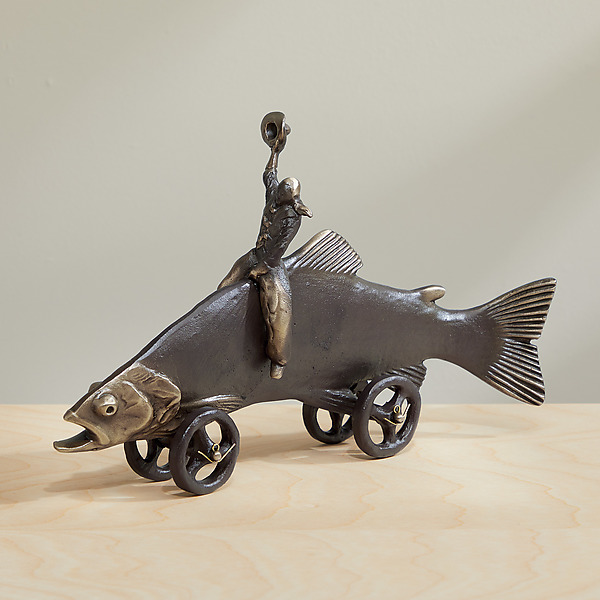 Trout Cowboy by Scott Nelles (Metal Sculpture) | Artful Home Trout Cowboy by Scott Nelles (Metal Sculpture) | Artful Home