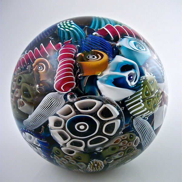 Ocean Reef Paperweight by Michael Egan (Art Glass Paperweight) | Artful Home Ocean Reef Paperweight by Michael Egan (Art Glass Paperweight) | Artful Home