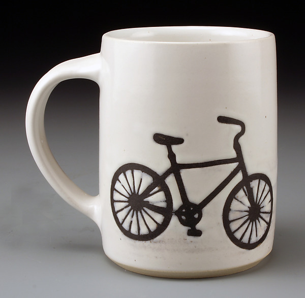 Mug Bicycle by Cathy Broski (Ceramic Mug) | Artful Home Mug Bicycle by Cathy Broski (Ceramic Mug) | Artful Home