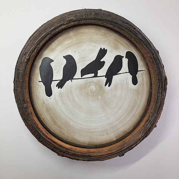Nest Plate, Five on Wire Bird Nest Plate, Five on Wire Bird
