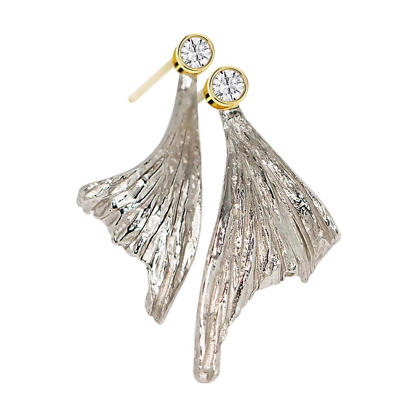Brilliance Multidimensional Space Earrings by Aleksandra Vali (Gold, Silver & Stone Earrings) | Artful Home Brilliance Multidimensional Space Earrings by Aleksandra Vali (Gold, Silver & Stone Earrings) | Artful Home