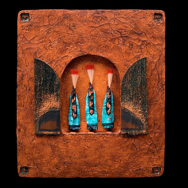 Offerings: Three Healers by Kara Young (Mixed-Media Wall Sculpture) | Artful Home Offerings: Three Healers by Kara Young (Mixed-Media Wall Sculpture) | Artful Home