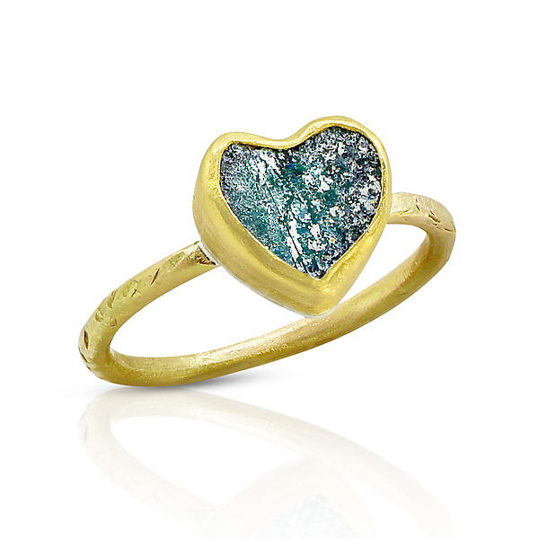 Amara Roman Ring by Nancy Troske (Gold, Silver & Glass Ring) | Artful Home Amara Roman Ring by Nancy Troske (Gold, Silver & Glass Ring) | Artful Home