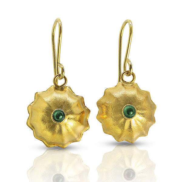 Melon Ball Earrings by Nancy Troske (Gold & Stone Earrings) | Artful Home Melon Ball Earrings by Nancy Troske (Gold & Stone Earrings) | Artful Home