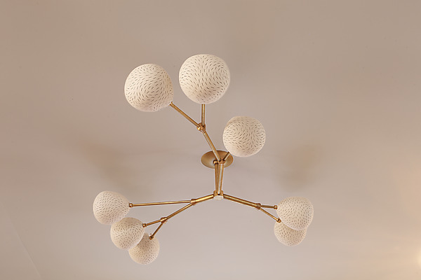 ClayLight Vine with Eight Shades by Yael Erel and Avner Ben Natan (Ceramic Chandelier) | Artful Home ClayLight Vine with Eight Shades by Yael Erel and Avner Ben Natan (Ceramic Chandelier) | Artful Home