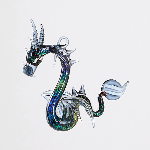 Dichroic Sea Dragon by WGK Glass (Art Glass Ornament) | Artful Home Dichroic Sea Dragon by WGK Glass (Art Glass Ornament) | Artful Home