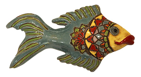 Fiona in Yellow by Laurie Pollpeter Eskenazi (Ceramic Wall Sculpture) | Artful Home Fiona in Yellow by Laurie Pollpeter Eskenazi (Ceramic Wall Sculpture) | Artful Home