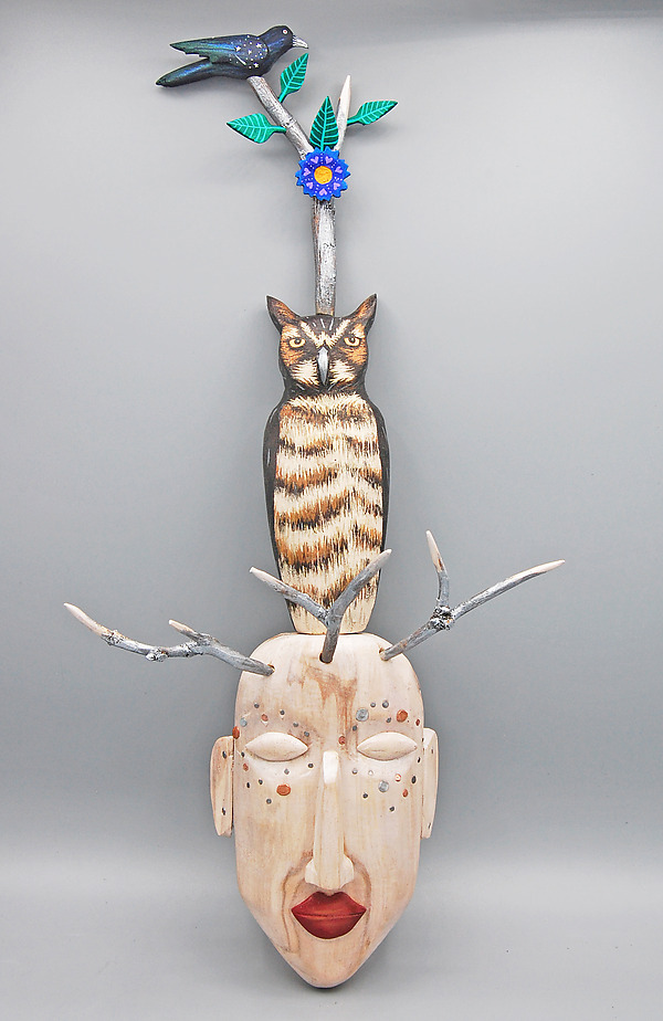 Raven Owl Moon by Elizabeth Frank (Wood Wall Sculpture) | Artful Home Raven Owl Moon by Elizabeth Frank (Wood Wall Sculpture) | Artful Home