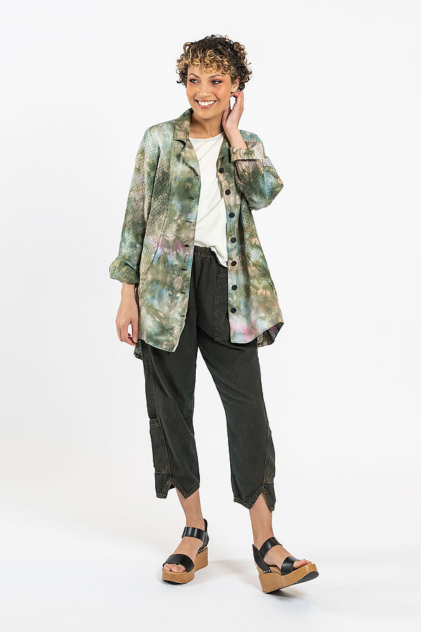 Tie Dye Shirt Jacket by Cynthia Ashby (Woven Top) | Artful Home Tie Dye Shirt Jacket by Cynthia Ashby (Woven Top) | Artful Home