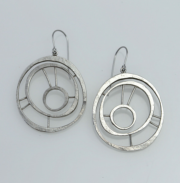 Silver Goddess Earrings #5 by Jennifer Bauser (Silver Earrings) | Artful Home Silver Goddess Earrings #5 by Jennifer Bauser (Silver Earrings) | Artful Home