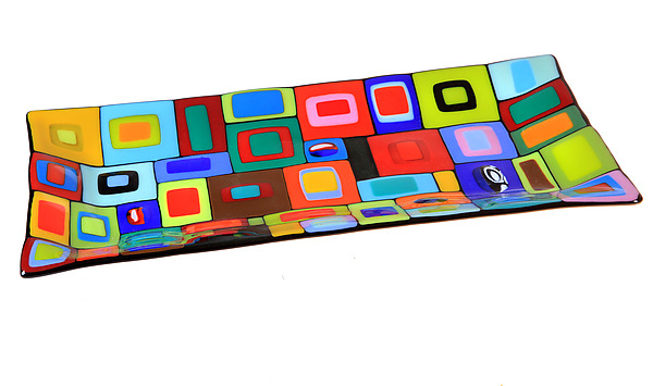Carnival Platter by Helen Rudy (Art Glass Platter) | Artful Home Carnival Platter by Helen Rudy (Art Glass Platter) | Artful Home