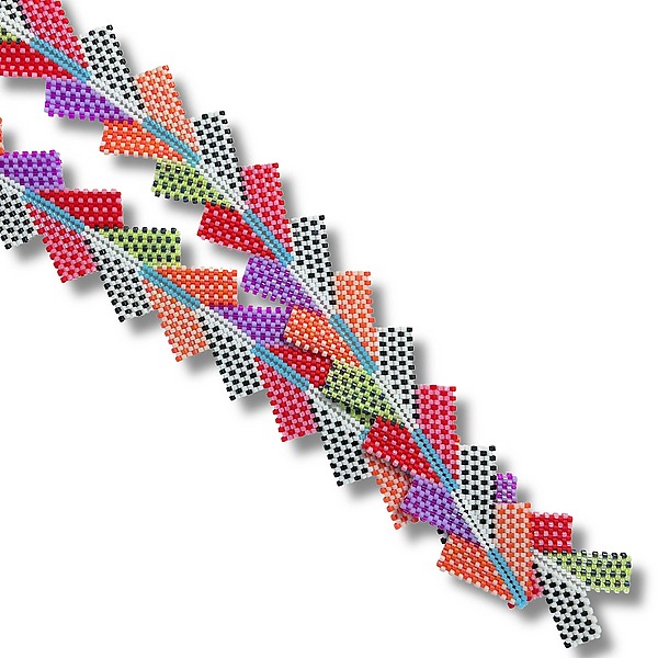 Colores Skinny Scarf Necklace by Diana Ferguson (Beaded Necklace) | Artful Home Colores Skinny Scarf Necklace by Diana Ferguson (Beaded Necklace) | Artful Home