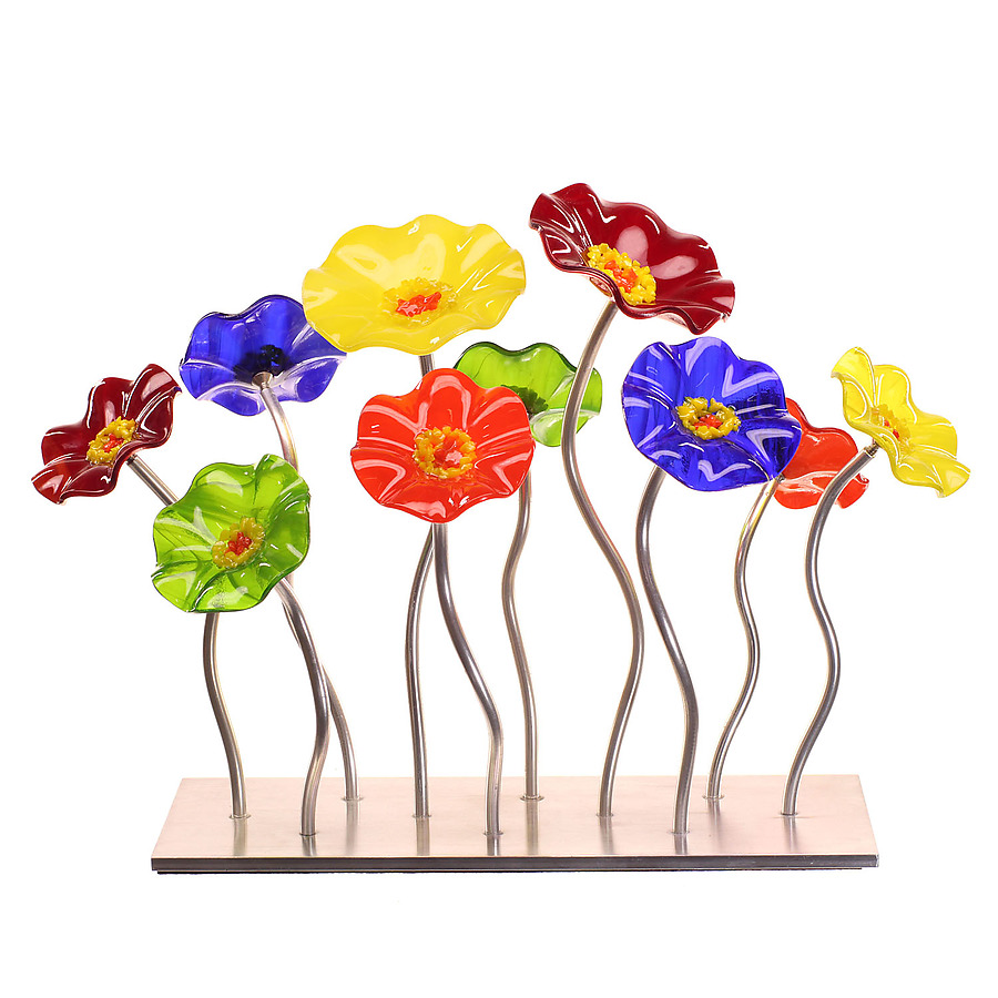 Rainbow Garden Centerpiece by Scott Johnson and Shawn Johnson (Art Glass Sculpture) | Artful Home Rainbow Garden Centerpiece by Scott Johnson and Shawn Johnson (Art Glass Sculpture) | Artful Home