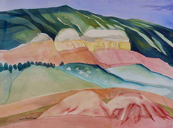 Ghost Ranch Hills by Sandra Humphries (Watercolor Painting) | Artful Home Ghost Ranch Hills by Sandra Humphries (Watercolor Painting) | Artful Home
