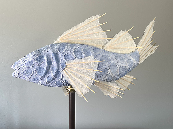 Agate Santorini Koi Lamp by Linda Fisher (Mixed-Media Lamp) | Artful Home Agate Santorini Koi Lamp by Linda Fisher (Mixed-Media Lamp) | Artful Home