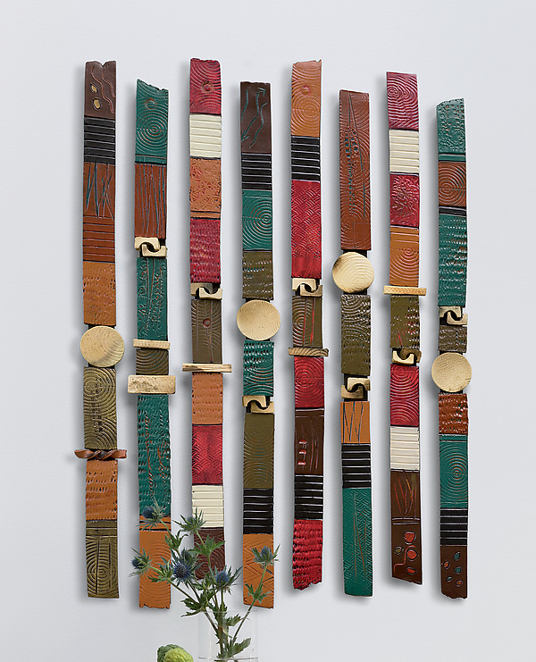 Story Sticks by Rhonda Cearlock (Ceramic Wall Sculpture) | Artful Home Story Sticks by Rhonda Cearlock (Ceramic Wall Sculpture) | Artful Home