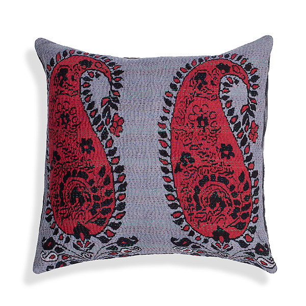 Colorful Kantha Pillow 6 by Mieko Mintz (Fiber Pillow) | Artful Home Colorful Kantha Pillow 6 by Mieko Mintz (Fiber Pillow) | Artful Home