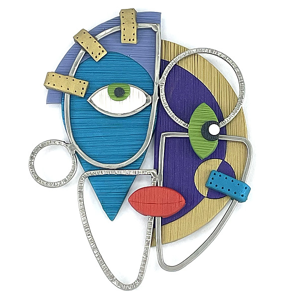 Lady Integrity Cameo Brooch II by Arden Bardol (Polymer Clay & Steel Pin) | Artful Home Lady Integrity Cameo Brooch II by Arden Bardol (Polymer Clay & Steel Pin) | Artful Home