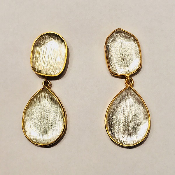 Miro Teardrop Earrings by Priya Himatsingka (Gold & Stone Earrings) | Artful Home Miro Teardrop Earrings by Priya Himatsingka (Gold & Stone Earrings) | Artful Home