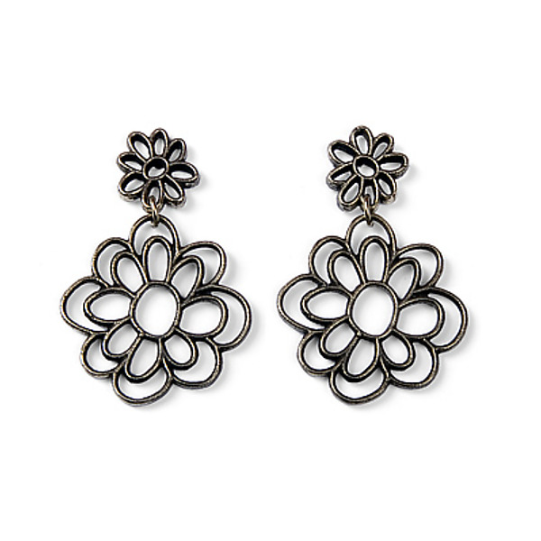 Kellie Drop Patina Earrings by Priya Himatsingka (Silver Earrings) | Artful Home Kellie Drop Patina Earrings by Priya Himatsingka (Silver Earrings) | Artful Home