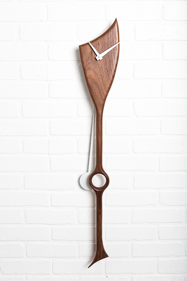 Walnut Hole Pendulum Clock by Steve Uren (Wood Wall Clock) | Artful Home Walnut Hole Pendulum Clock by Steve Uren (Wood Wall Clock) | Artful Home