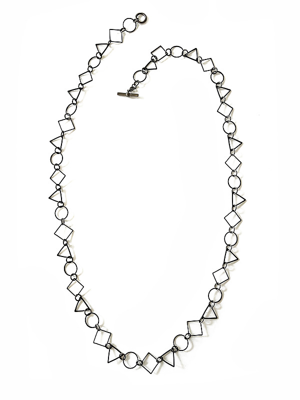 Small Geometric Link Necklace by Erica Zap (Brass Necklace) | Artful Home Small Geometric Link Necklace by Erica Zap (Brass Necklace) | Artful Home