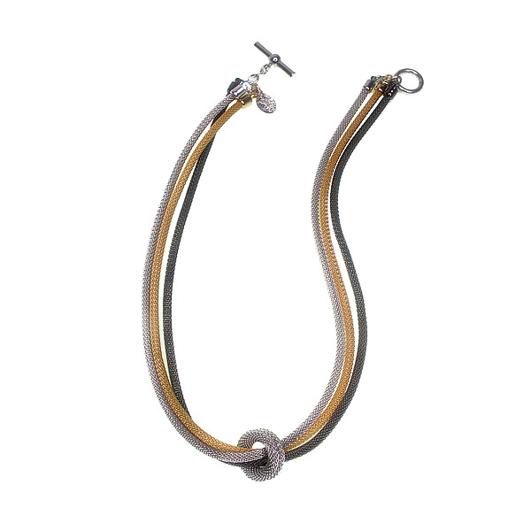 Three-Strand Floating Ring Necklace by Erica Zap (Metal Necklace) | Artful Home Three-Strand Floating Ring Necklace by Erica Zap (Metal Necklace) | Artful Home