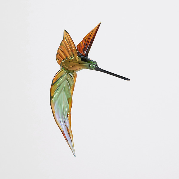 Golden Hummingbird by Paul Labrie (Art Glass Ornament) | Artful Home Golden Hummingbird by Paul Labrie (Art Glass Ornament) | Artful Home