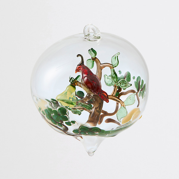 Partridge in a Pear Tree by Steve Scherer (Art Glass Ornament) | Artful Home Partridge in a Pear Tree by Steve Scherer (Art Glass Ornament) | Artful Home