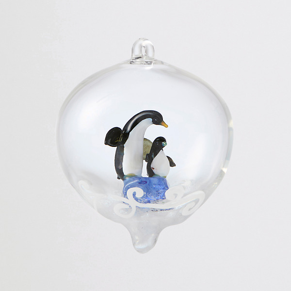 Penguin Parent & Baby by Steve Scherer (Art Glass Ornament) | Artful Home Penguin Parent & Baby by Steve Scherer (Art Glass Ornament) | Artful Home