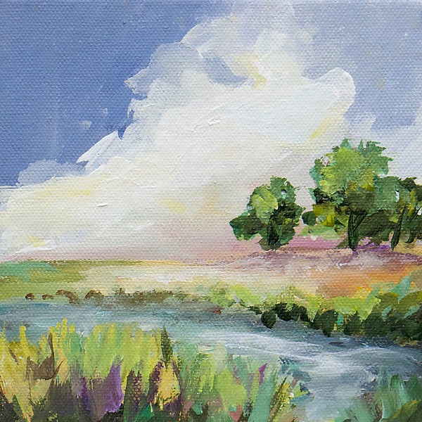 Rural Retreat by Karen Hale (Acrylic Painting) | Artful Home Rural Retreat by Karen Hale (Acrylic Painting) | Artful Home