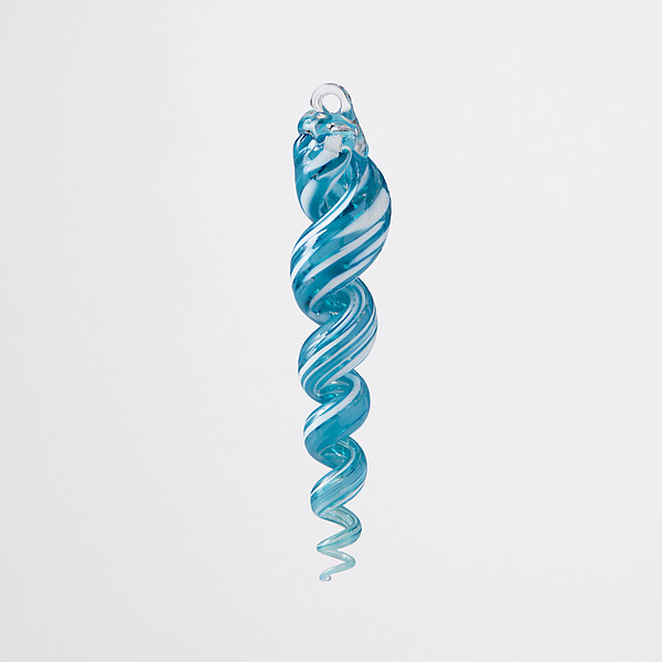 Sky-Blue Curlicue by Mariel Waddell and Alexi Hunter (Art Glass Ornament) | Artful Home Sky-Blue Curlicue by Mariel Waddell and Alexi Hunter (Art Glass Ornament) | Artful Home