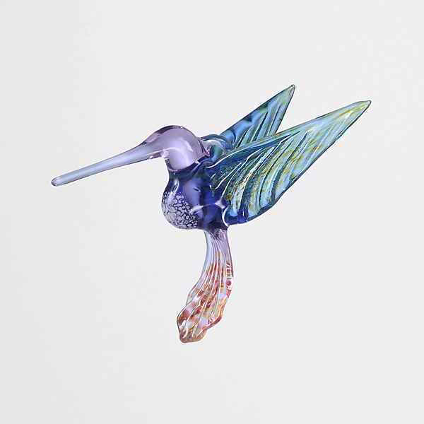 Marbled Hummingbird by Bandhu Scott Dunham (Art Glass Ornament) | Artful Home Marbled Hummingbird by Bandhu Scott Dunham (Art Glass Ornament) | Artful Home