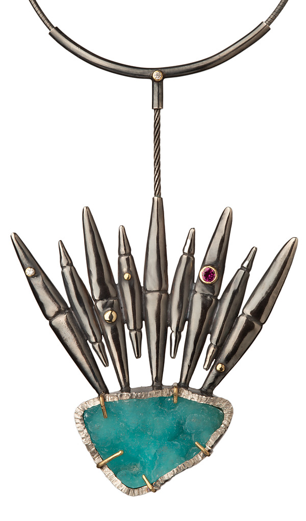 Sky Jardin Necklace by Alison Antelman (Gold, Silver & Stone Necklace) | Artful Home Sky Jardin Necklace by Alison Antelman (Gold, Silver & Stone Necklace) | Artful Home