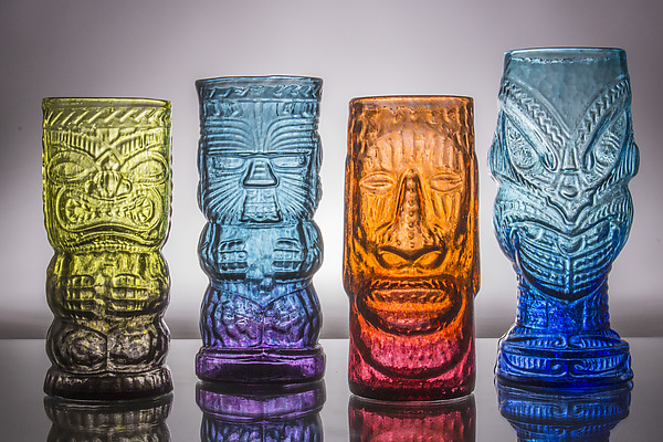 Tropical Tiki Mugs by Andrew Iannazzi (Art Glass Drinkware) | Artful Home Tropical Tiki Mugs by Andrew Iannazzi (Art Glass Drinkware) | Artful Home