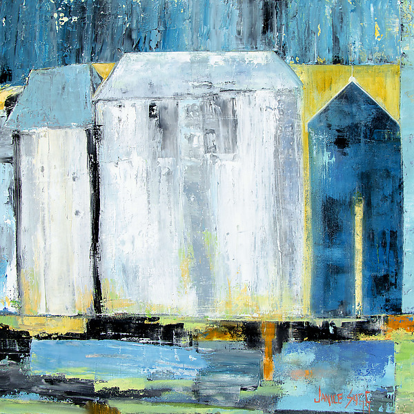 French Barn, Blue Light by Janice Sugg (Oil Painting) | Artful Home French Barn, Blue Light by Janice Sugg (Oil Painting) | Artful Home