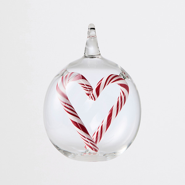 Peppermint Sweetheart by Adam Parsley (Art Glass Ornament) | Artful Home Peppermint Sweetheart by Adam Parsley (Art Glass Ornament) | Artful Home